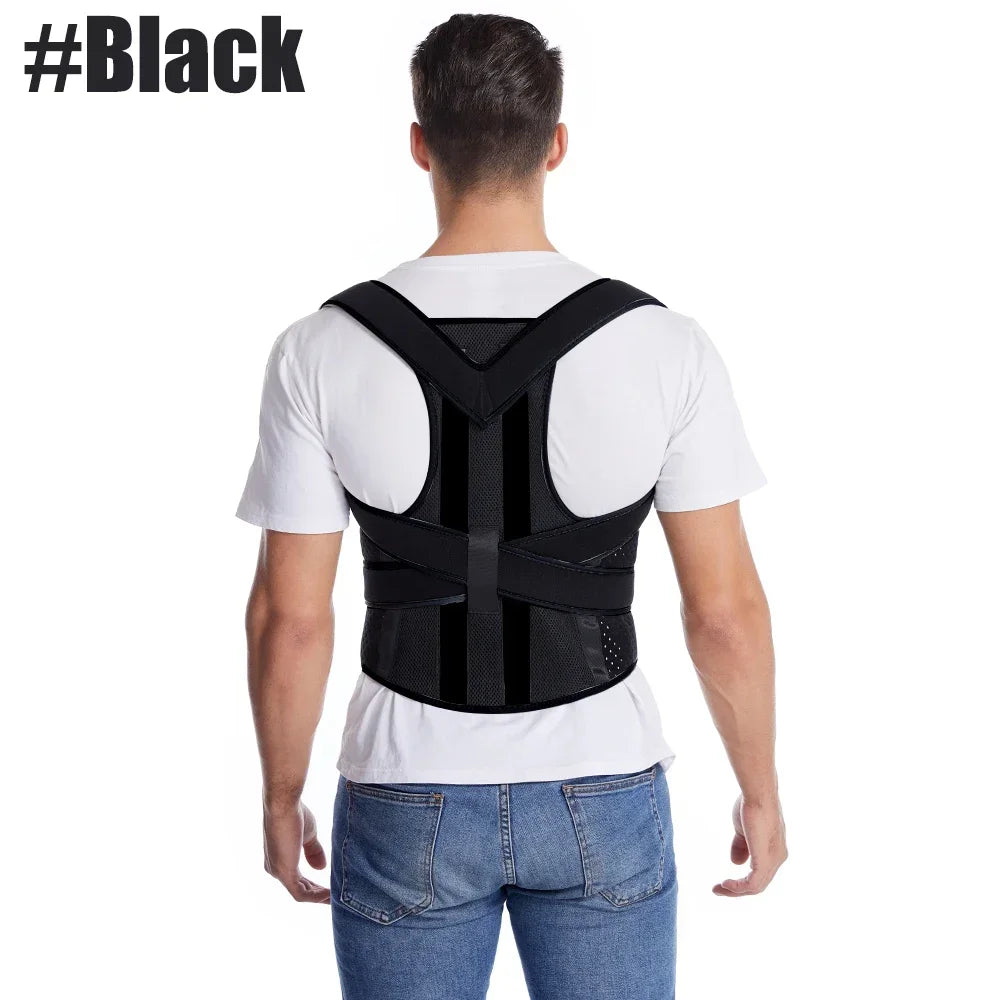 Posture Corrector for Men Women - Adjustable Back Brace for Upper&Lower Back Pain - Lumbar & Shoulder Support to Improve Posture (Copie)
