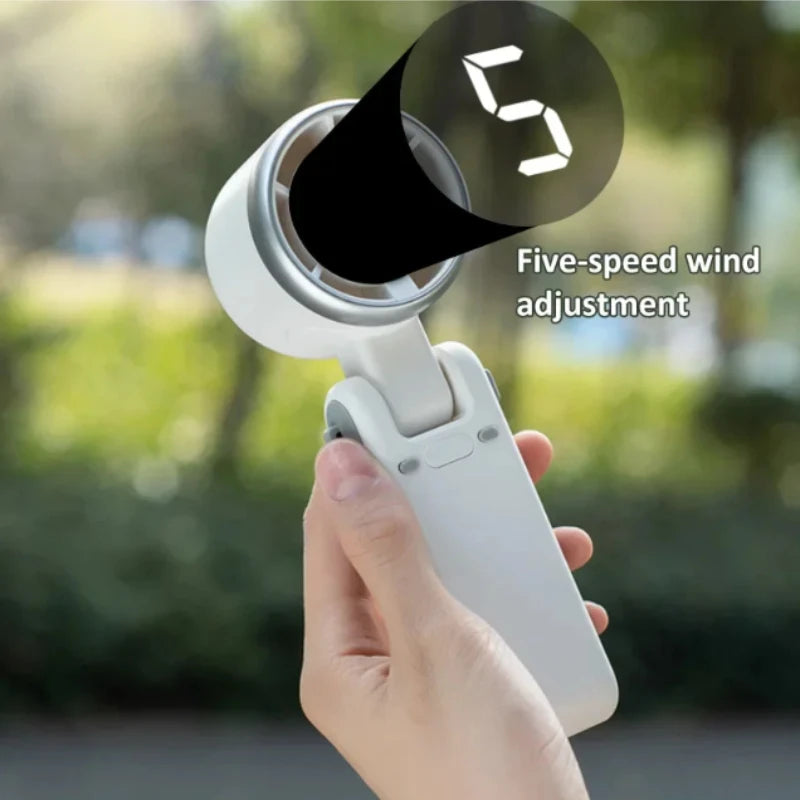 Summer Hanging Neck Fan Outdoor 180 Degree Folding Desktop Mini Fan Hand-held Folding High-speed Powerful Turbo Portable Fans (Copie)