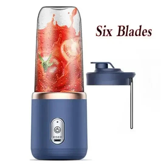 Portable Fruit Juice Blenders Summer Personal Electric Mini Bottle Home USB 6 Blades Juicer Cup Machine For Kitchen (Copie)