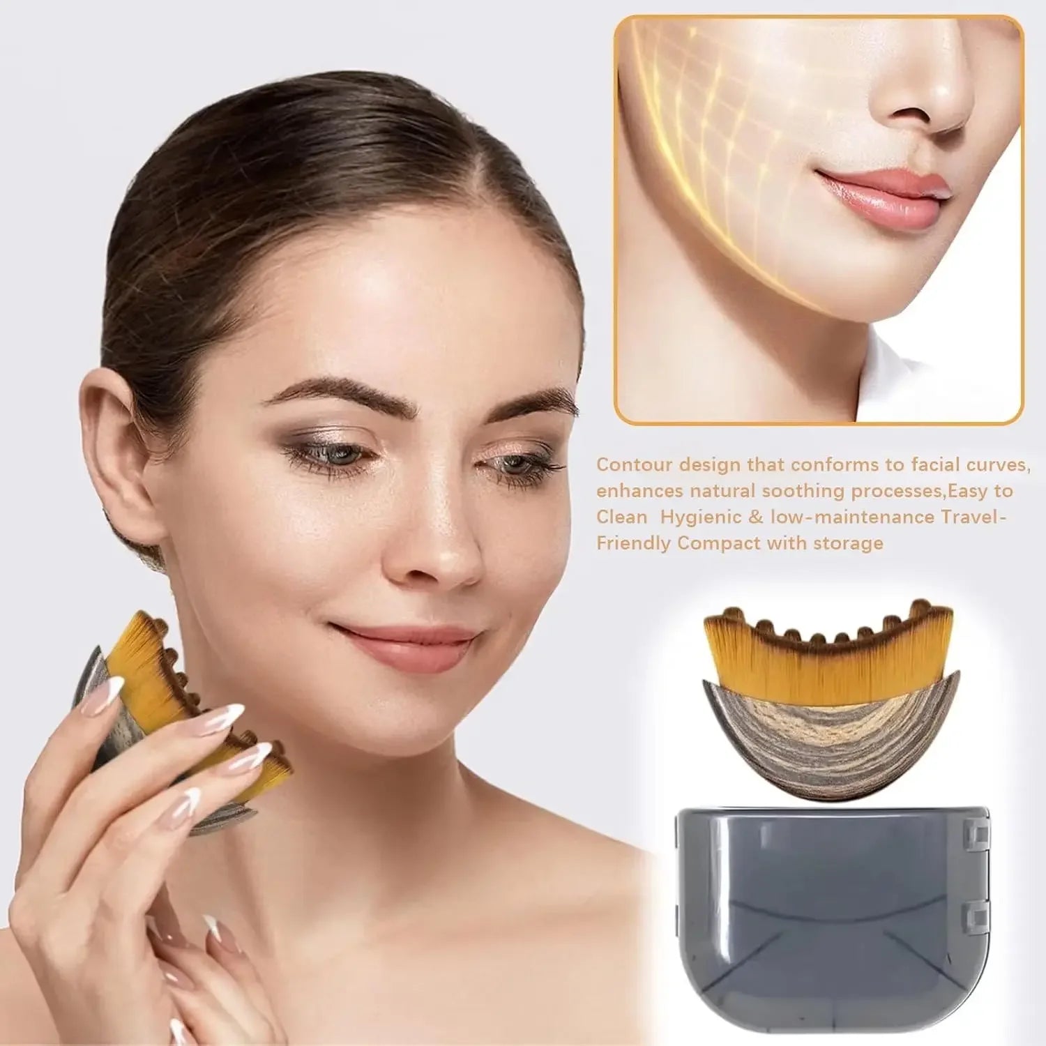 Lymphatic Contour Face Brush,Chin &Jawline Sculpting,Drainage Massager for Face,Ergonomically Designed to Fit The Skin Precisely (Copie)