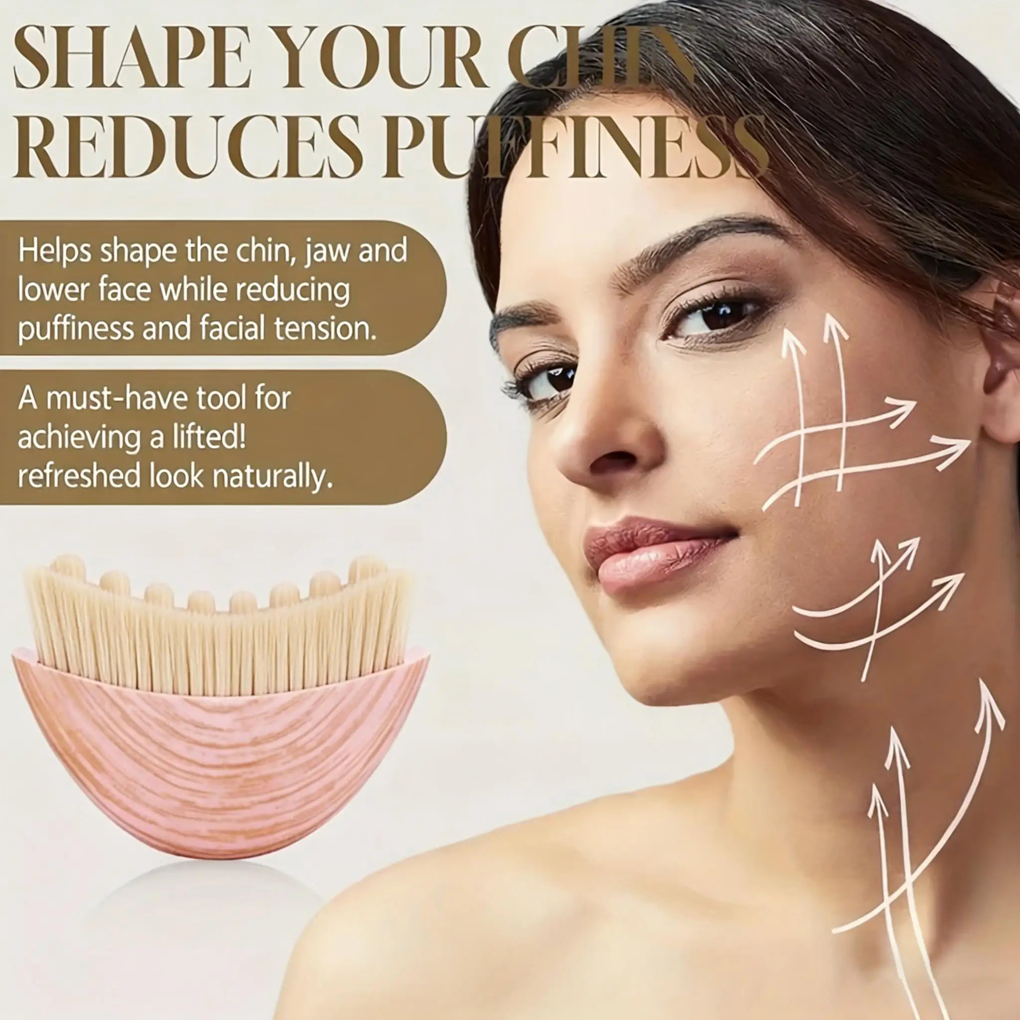 Lymphatic Contour Face Brush,Chin &Jawline Sculpting,Drainage Massager for Face,Ergonomically Designed to Fit The Skin Precisely (Copie)