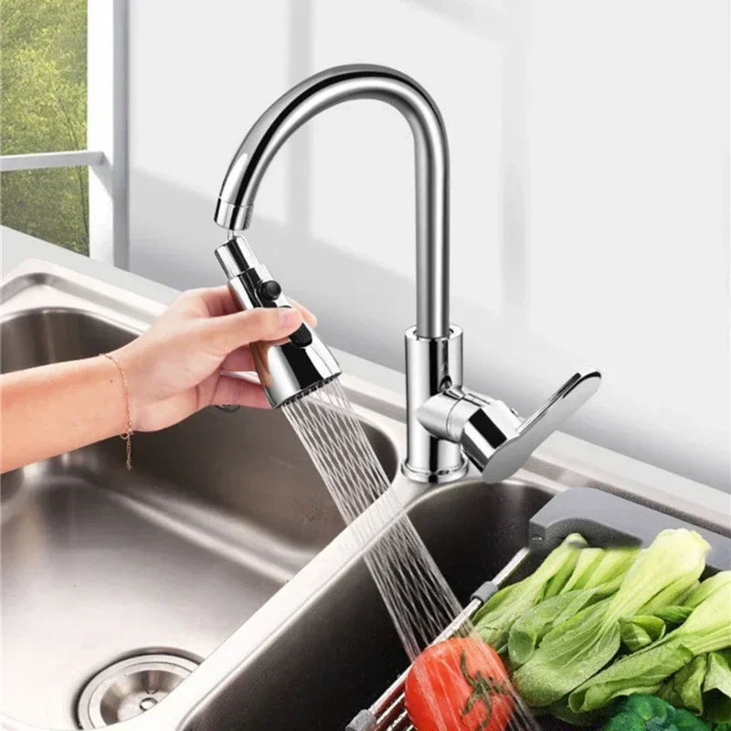Universal 360° Rotation Kitchen Faucet Extender 3 In1 ABS Durable Water Saving Shower Spray Head Bathroom Basin Tap Replacement (Copie)