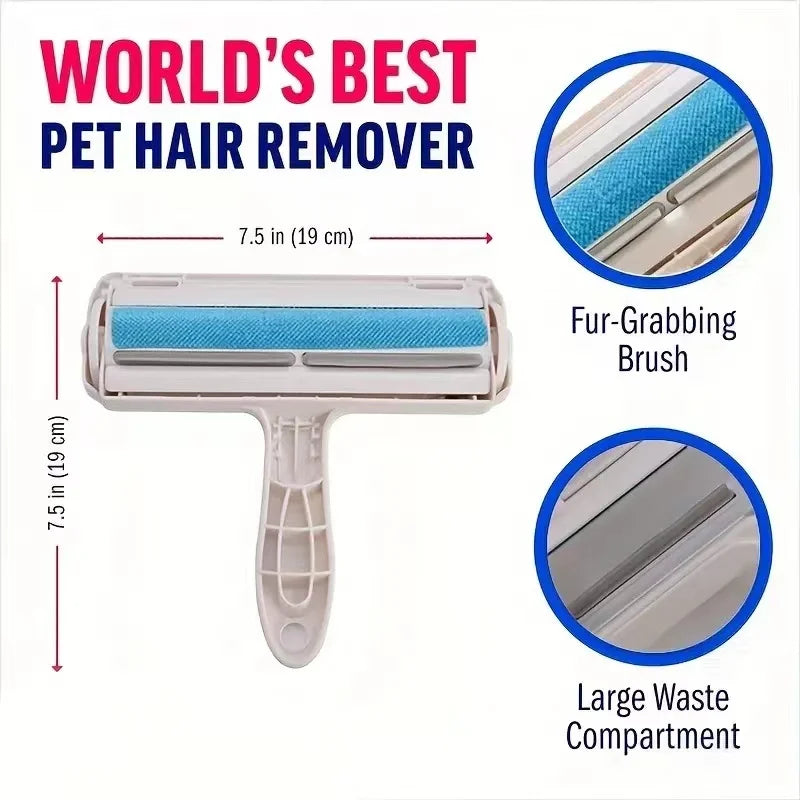 Pet Hair Remover Roller Removing Dog Cat Self Cleaning Lint Pet Hair Remover Pet Hair Remov Cleaning One Hand Operate (Copie)