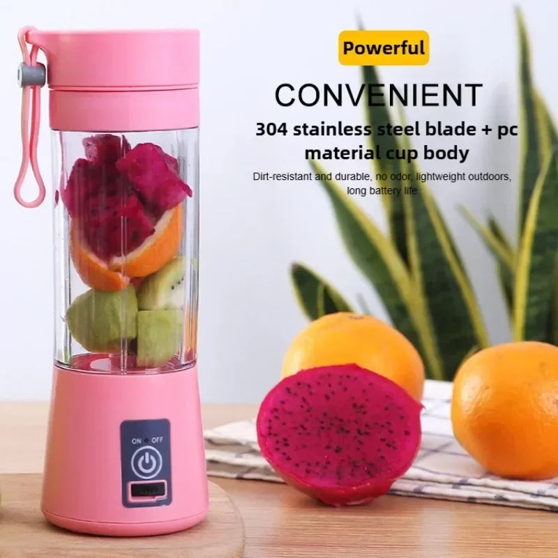 Portable Electric Handheld Blender Rechargeable Travel Fruit Juicer Cup Mini Mixer for Smoothies Milkshakes (Copie)