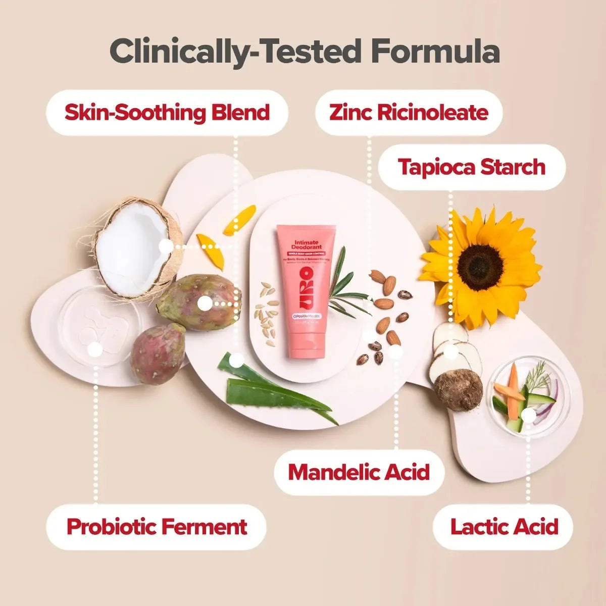 Dermatologist Tested Deodorant Cream - Hypoallergenic Non-Irritating Dries Clear Odor & Moisture Control Anti-Chafing Formula (Copie)